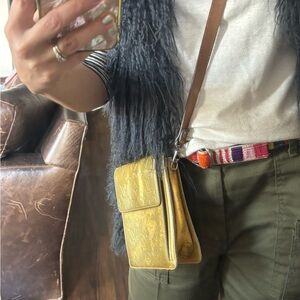 Louis Vuitton Gold Mott Vernis vintage Crossbody Bag